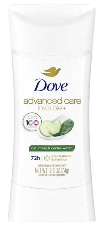 Dove Advanced Care Invisible+ — Stick concombre et eau de cactus, 74 g