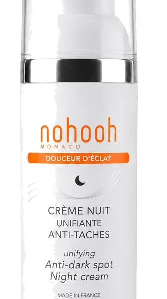 Crème de nuit Nohooh Douceur d’Éclat en flacon de 50 ml.